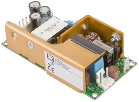 ECM60US05 Output AC-DC Converter, 12A, 5V dc Medical Approved Open Frame