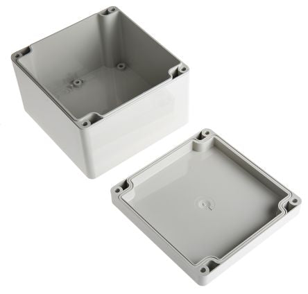 03227000 Euromas Series Light Grey ABS Enclosure, IP66, Light Grey Lid, 122 x 120 x 85mm