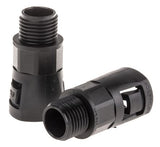 Straight Cable Conduit Fitting, Nylon 66 Black Black