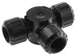 ASF16X3/T/BL Cable Conduit Fitting, Nylon 66 Black 16mm nominal size IP66, IP67 M16
