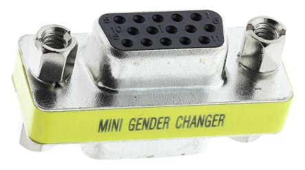 D-sub Adapter Gender Changer , For use with 15 Way D-Sub Connector