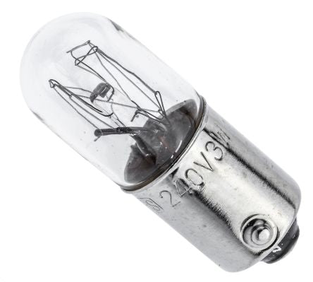 BA9s Indicator Light, Clear, 240 V, 13 mA, 1000h