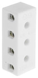 Non-Fused Terminal Block, 4 Way/Pole, Screw Down Terminals