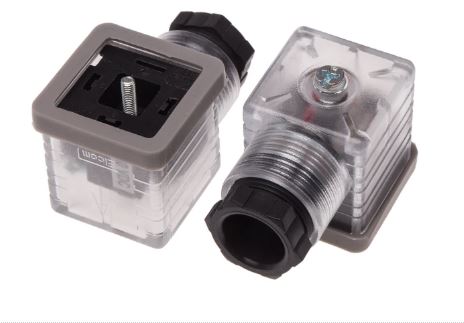 CMD811-8308 2P+E DIN 43650 A, Female Solenoid Valve Connector with Indicator Light, 250 V dc Voltage