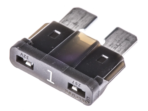 0287001.PXCN Littelfuse 1A Black Car Fuse, 32V dc
