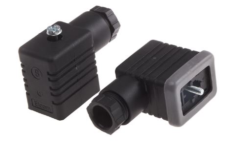 CMD8118257 3P+E DIN 43650 A, Female Solenoid Valve Connector