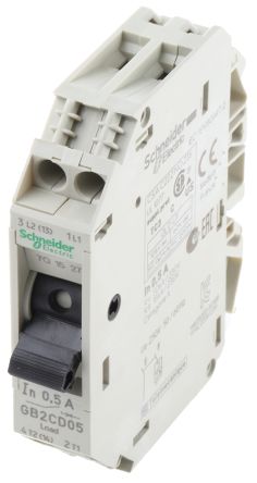 GB2CD05 N Pole Thermal Magnetic Circuit Breaker, 250V ac