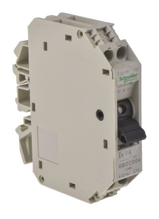 GB2CD06 Pole Thermal Magnetic Circuit Breaker, 250V ac