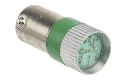 CMD206716 LED Reflector Bulb, BA9s, Green, Multichip, 10 mm Lamp