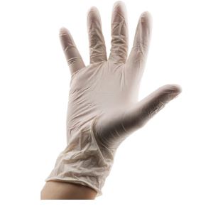 CMD1242030 Natural Latex Gloves size 10 - XL Powder-Free x 100