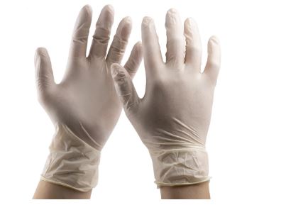 CMD1242030 Natural Latex Gloves size 10 - XL Powder-Free x 100