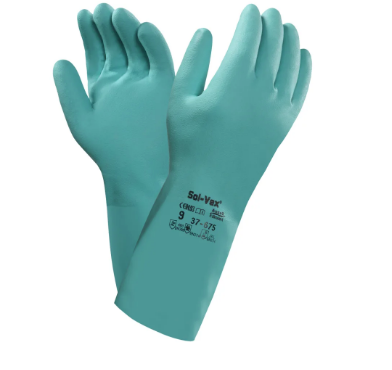 37-675/08 Sol-Vex Nitrile Gloves, Size 8, Green