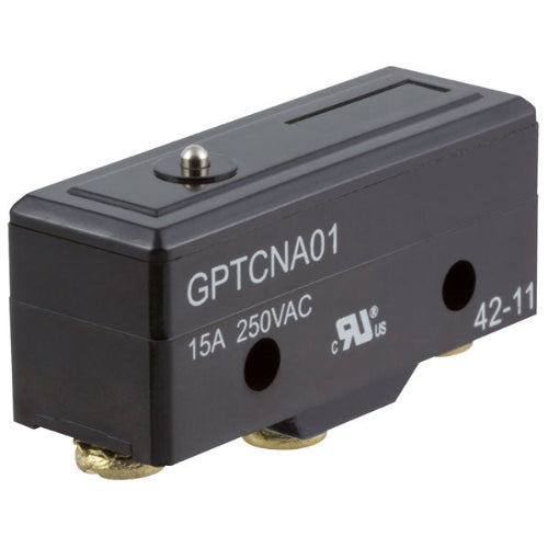 GPTCNA01 SPDT-NO/NC Button Microswitch, 15 A