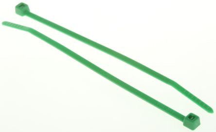 116-01815 T18R-PA66-GN (100) Green Nylon Cable Tie, 100mm x 2.5 mm