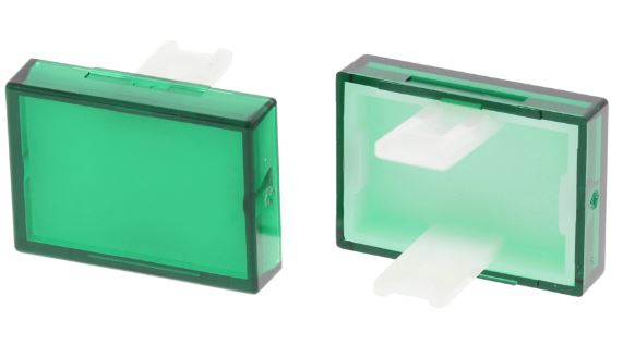 31-903.5 Green Rectangular Push Button Lens