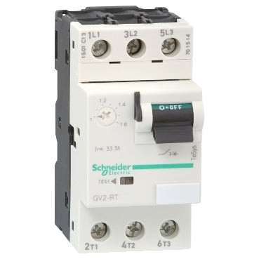GV2-RT06 Motor circuit breaker, TeSys GV2, 3P, 1-1.6 A