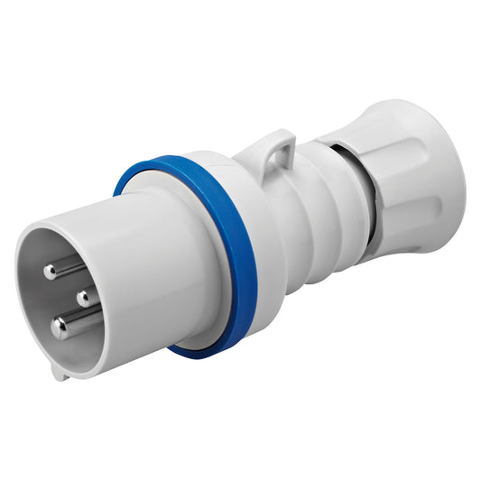 GW60004H Connection Plug, 16A, 3P, Straight Plug, Blue, Ip44/Ip54, 50/60Hz