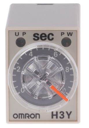 H3Y-4 AC24 10S Delay Single Timer Relay, 0.5 → 10 s, 4 Contacts, 4PDT