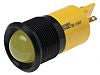 Yellow Indicator, 24 V ac/dc, 22mm Mounting Hole Size, Solder Tab Termination