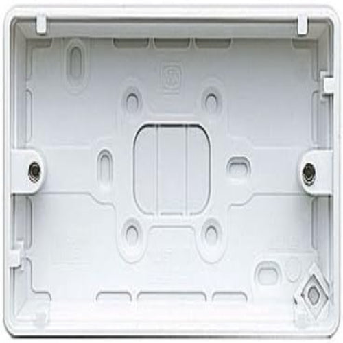 VTS/6025 WHI Trunking Fitting, 1 Gang Box, White, 25 mm