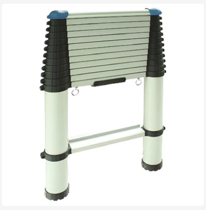 100600 Zarges Telescopic Ladder Anodised 11 steps 3.3m open length