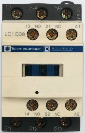 LC1D50B7 TeSys LC1 3 Pole Contactor - 50 A, 24 V ac Coil, 3NO, 25 kW