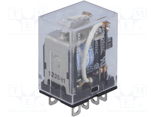 LY2 110/120AC  Non-Latching Relay - DPDT, 110/120V ac Coil, 10A , 2 Pole