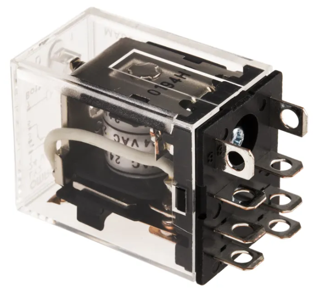 LY2 AC24 Plug In Power Relay, 24V ac Coil, 10A Switching Current, DPDT