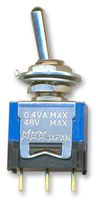 M2019SS1W03 Toggle Switch, On-Off-(On), SPDT, Non Illuminated