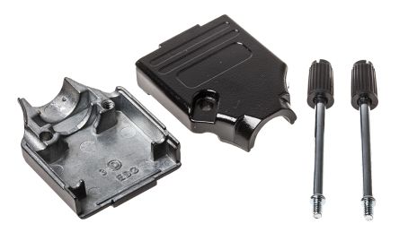 MHDTZK-9-BK-K Series Zinc D-sub Connector Backshell, 9 Way
