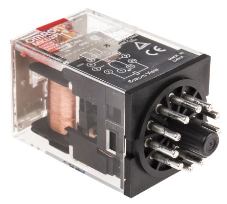 MKS3PI-5 AC230 Plug In Power Relay, 230V ac Coil, 10A Switching Current, 3PDT