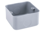891 ALM Metalclad Silver Matt Aluminium Back Box, BS Standard, IP20, Flush Mount
