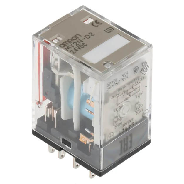 MY2N-D2 DC24(S) Plug In Power Relay, 24V dc Coil, 5A Switching Current, DPDT