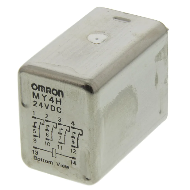 MY4H DC24 Panel Mount Power Relay, 24V dc Coil, 3A Switching Current, 4PDT