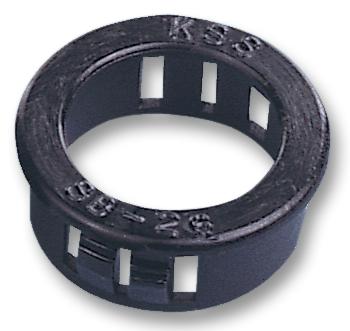 PP002098 Grommet, Snap Fit, Open, 19.1 mm, Nylon 6.6 (Polyamide 6.6), 25.5 mm, 3.2 mm