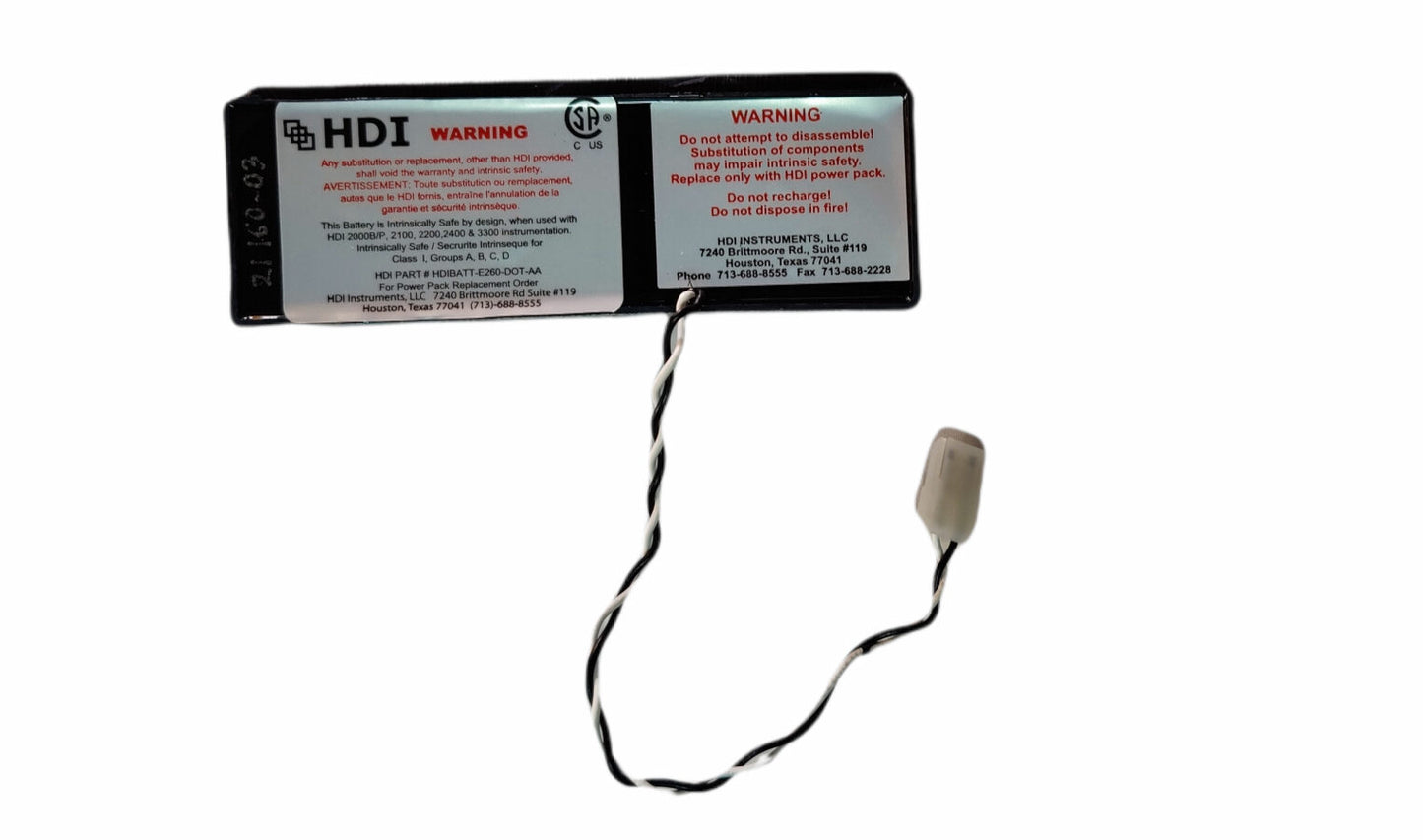 HDI HDIBATT-E260-DOT-AA BATTERY POWER