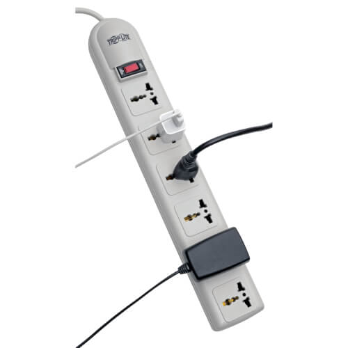 SUPER6OMNI D Protect It 230V 6-Universal Outlet Surge Protector, 1.8M Cord, German/French Plug, 750 Joules