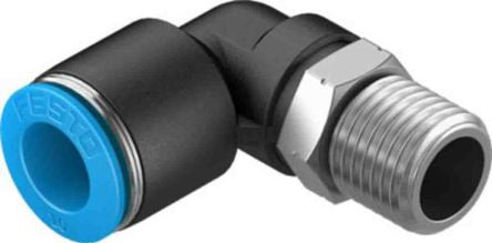 QSL-1/4-10-50 Threaded-to-Tube Pneumatic Elbow Threaded-to-Tube Adapter
