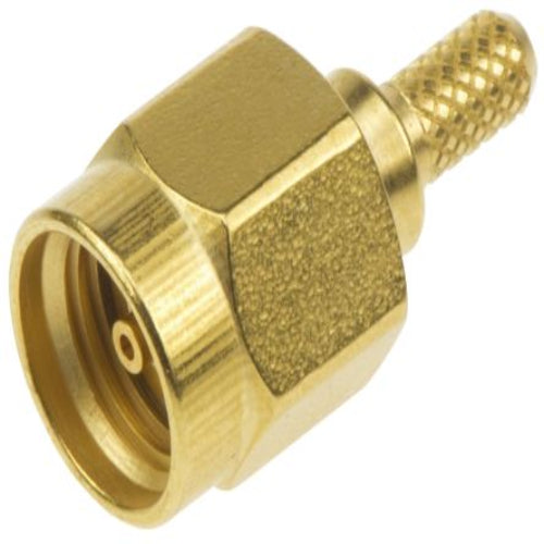 R125072000W Straight 50Ω Cable Mount SMA Connector, Crimp Termination