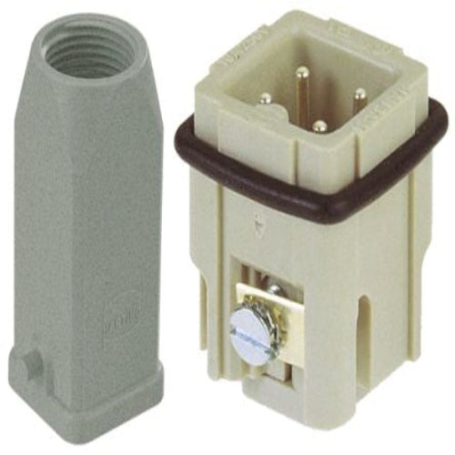 09200031440+09200032611 Panel Kit, 3 + PE Way, 10A, Male, Han A, 230/400 V