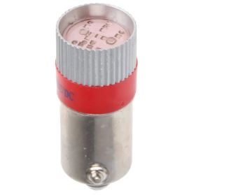 CMD205482 LED Reflector Bulb, BA9s, Red, Multichip, 10mm dia