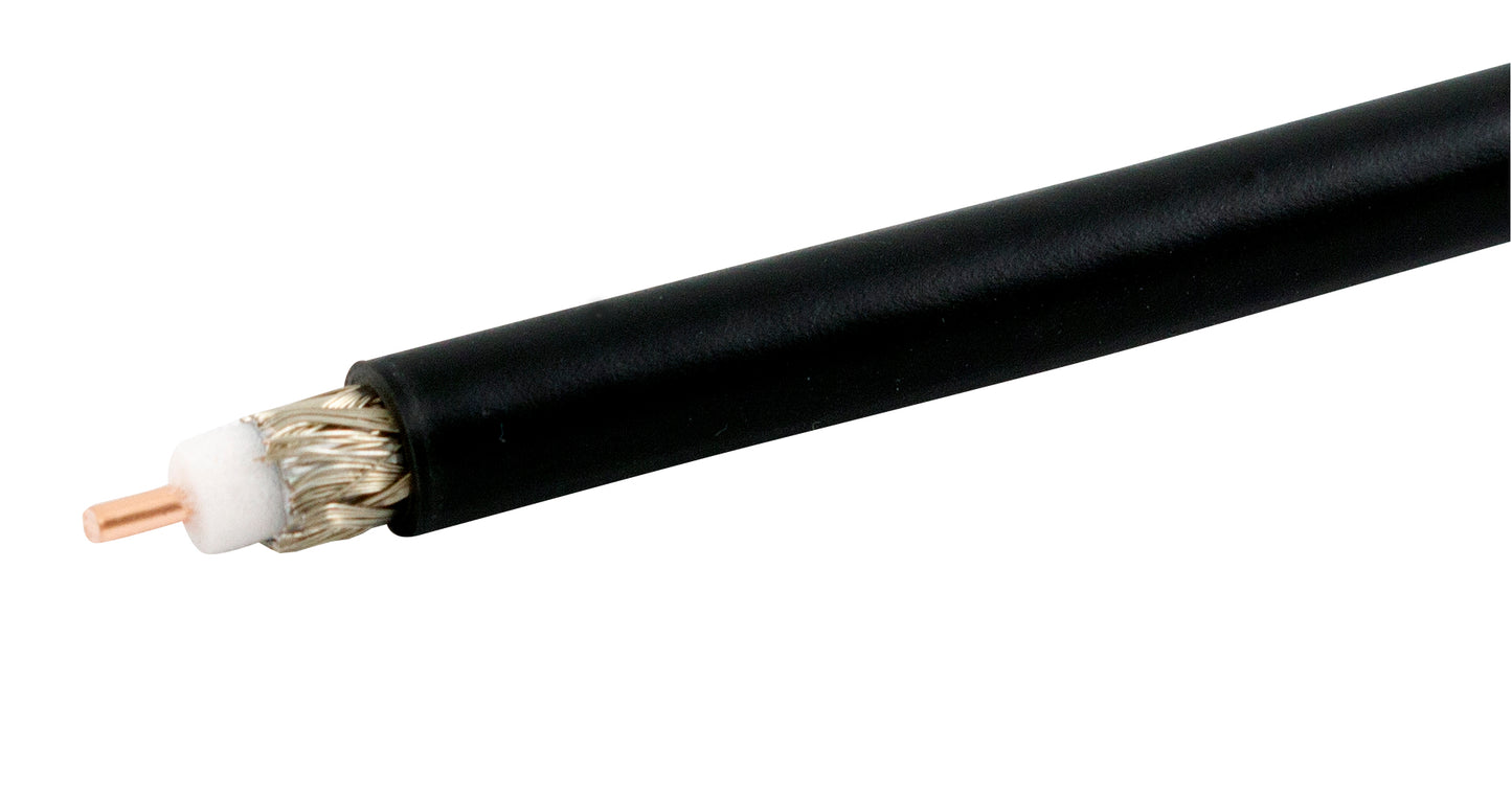 7810A RG8 (RF400), 50 OHMS, RF TRANSMISSION, 10AWG SOLID, HDPE/PE, BCCAC, DUOBOND+95%TC BRAID SHIELDED, LOW LOSS COAX CABLE
