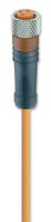 RKMV 3-224/5 M Sensor Cable, PUR, M8 Straight Receptacle to Free End, 5 m