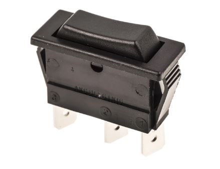 C1520ALAAE Single Pole Double Throw (SPDT), On-Off-On Rocker Switch