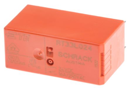 RT33L024 SPNO Non-Latching Relay PCB Mount, 24V dc Coil, 16A
