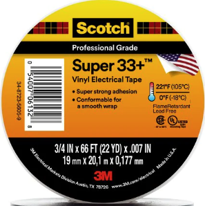 SUPER 33+ Scotch Vinyl Electrical Tape Super 33+