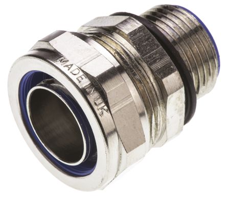 7TCA296020R0159 SP20/M20/M Swivel Cable Conduit Fitting, Brass Silver Nickel Plated
