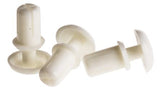 SR-3555W 7.1mm White Plain Nylon Snap Rivet, 3.5mm diameter