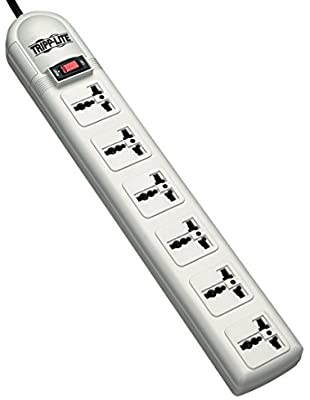 SUPER6OMNI D Protect It 230V 6-Universal Outlet Surge Protector, 1.8M Cord, German/French Plug, 750 Joules