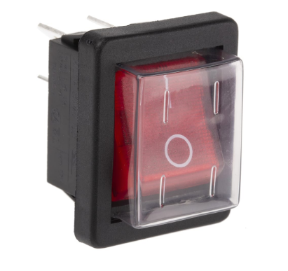 C1353ALGNB Double Pole Single Throw (DPST), Latching Rocker Switch